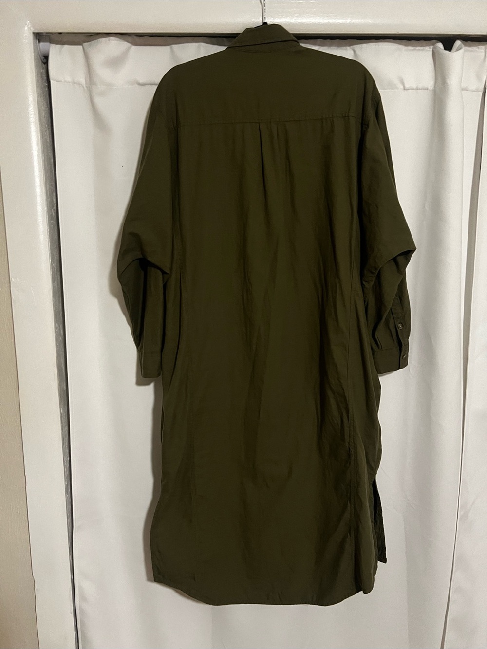 Universal Thread Olive Green Midi Shirt Dress Women’s Large - Picture 5 of 6
